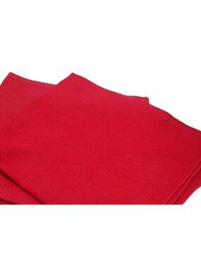 Red Table Napkin  Vintage Linen Mid Century Modern 16 x 16 lot 2